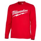 MILWAUKEE TOOL Heavy Duty Tee - Long Sleeve Logo Red 2X