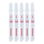 MILWAUKEE TOOL 3" 24TPI T-Shank Metal Cutting Bi-Metal Jig Saw Blades 5PK