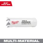 MILWAUKEE TOOL 3/4" HOLE DOZER™ with Carbide Teeth Hole Saw