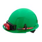 MILWAUKEE TOOL BOLT™ Green Front Brim Hard Hat w/4pt Ratcheting Suspension (USA) - Type 1, Class E