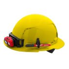 MILWAUKEE TOOL BOLT™ Yellow Full Brim Vented Hard Hat w/4pt Ratcheting Suspension (USA) - Type 1, Class C