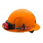 MILWAUKEE TOOL BOLT™ Orange Full Brim Vented Hard Hat w/4pt Ratcheting Suspension (USA) - Type 1, Class C