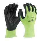 MILWAUKEE TOOL 12 Pair High Visibility Cut Level 1 Polyurethane Dipped Gloves - M