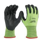 MILWAUKEE TOOL High Visibility Cut Level 5 Polyurethane Dipped Gloves - L