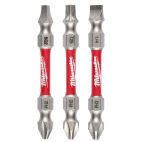 MILWAUKEE TOOL SHOCKWAVE Impact Duty™ PH2/SQ2/T25 Double Ended Bits 3PC