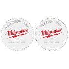 MILWAUKEE TOOL Circular Saw Two-Pack Wood Cutting Blades 12" 44T + 80T