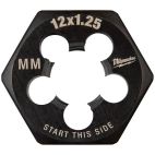 MILWAUKEE TOOL M12-1.25 mm 1-Inch Hex Threading Die