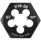 MILWAUKEE TOOL 7/16"-20 NF 1-Inch Hex Threading Die