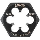 MILWAUKEE TOOL 3/4"-10 NC 1-7/16" Hex Threading Die