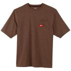 MILWAUKEE TOOL GRIDIRON™ Pocket T-Shirt - Short Sleeve Brown S