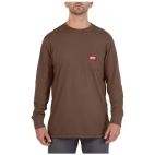 MILWAUKEE TOOL GRIDIRON™ Pocket T-Shirt - Long Sleeve Brown S