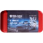 White Knight 6 Piece Spline Key Set - 3/4 in, 13/16 in, 7/8 in Hex Sizes