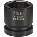 Socket, 1/2" Drive, 13/16" Impact Impact, Carlyle