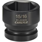 Socket, 1/2" Drive, 15/16" Impact Impact, Carlyle
