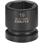 Socket, 1/2" Drive, 19 mm Impact Impact, Carlyle