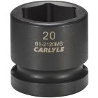 Socket, 1/2" Drive, 20 mm Impact Impact, Carlyle
