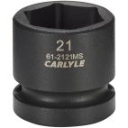 Socket, 1/2" Drive, 21 mm Impact Impact, Carlyle