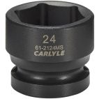 Socket, 1/2" Drive, 24 mm Impact Impact, Carlyle
