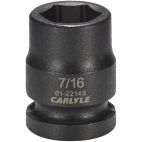Socket, 3/8" Drive, 7/16" Impact Impact, Carlyle