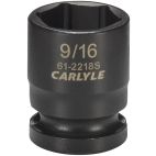 Socket, 3/8" Drive, 9/16" Impact Impact, Carlyle