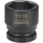 Socket, 3/8" Drive, 11/16" Impact Impact, Carlyle