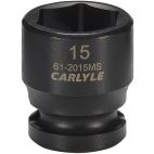 Socket, 3/8" Drive, 15 mm Impact Impact, Carlyle