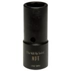 Socket 1/2" 19 mm x 21 mm Impact Shallow Flip SAE