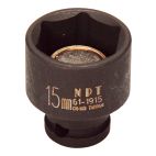 Socket 1/4" 15 mm Impact Shallow Magnetic Metric