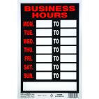 Hillman Business Hours Sign - 8 x 12