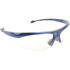 Safety Glasses / Goggles, Sport, Blue Painted Frame, Clear Lens