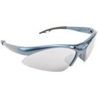 Safety Glasses / Goggles, Sport, Blue Painted Frame, Smoke Mirror Lens
