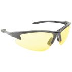 Safety Glasses / Goggles, Sport, Black Frame, Yellow Lens