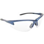 Safety Glasses / Goggles, Sport, Blue Frame, Clear Lens