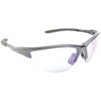 Safety Glasses / Goggles, Sport, Gunmetal Frame, REVO Blue Mirror Lens