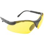 Safety Glasses / Goggles, Modern, Black Frame, Yellow Lens