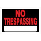 NO TRESPASSING SIGN