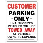 CSTMR PRK ONLY SIGN