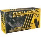 Nitrile Powder Free Gloves, Challenger, 6 mil, Black, Medium
