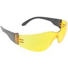 Safety Glasses / Goggles, Lightweight, Frameless, Yellow Lens