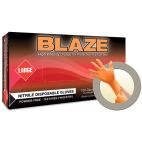 Safety Gloves, Blaze, Hi-Vis Orange, 10.6" Large