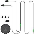 Earbuds, Wired, Black & Green