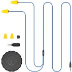 Earbuds, Wired, Blue, Red & Yellow
