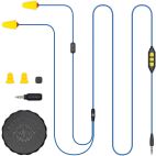 Earbuds, Wired, Blue, Red & Yellow w/ Microphone