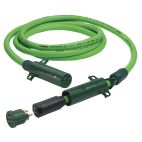 Trailer Connector Coiled Cables / Cords Assy - H/D Truck Straight ABS Trailer(s) (Green) Phillips Industries