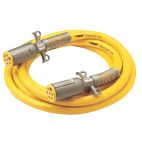 Trailer Connector Coiled Cables / Cords Assy - H/D Truck Straight ISO Trailer(s) (Yellow) Phillips Industries