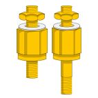 Battery Terminal Bolts Solid Brass PHILLIPS Industries
