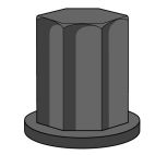 Battery Stud & Terminal Nuts - H/D Truck Closed Cap Nut Phillips Industries