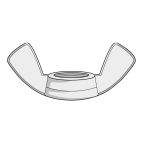 Battery Stud & Terminal Nuts - H/D Truck Wing Nut Phillips Industries
