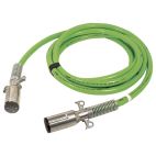 Trailer Connector Coiled Cables / Cords Assy - H/D Truck Straight ABS Trailer(s) (Green) Phillips Industries