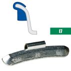 Plombco I7-Style Uncoated Zinc Clip-On Wheel Weights - Choose Size